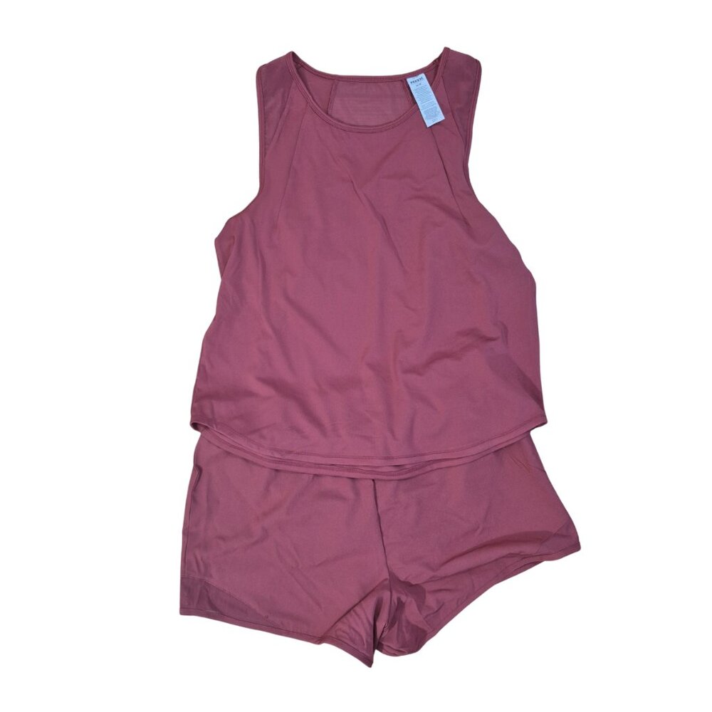 RBX Women’s Activewear Set Tank Top & Shorts Athletic Workout Outfit Size M NWT